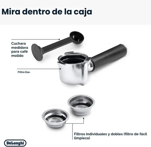 Miniatura 8 de De'Longhi EC685M Dedica Deluxe - Máquina automática de café expreso, 35 onzas, 1, metálico