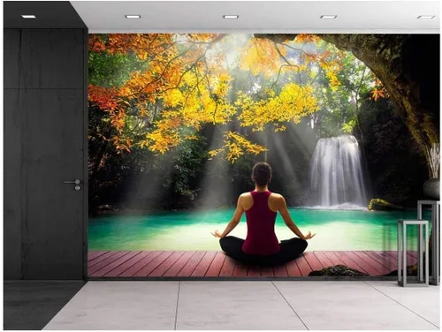 Miniatura 16 de wall26 - Mural de pared grande - Paisaje estilo pintura al óleo con cielo reflejado en la superficie del agua tranquila Papel pintado de vinilo