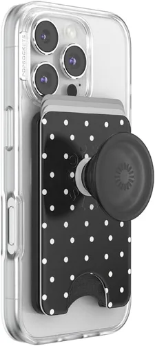 Miniatura 16 de PopSockets Cartera de teléfono con agarre expandible y anillo adaptador para MagSafe, soporte magnético para tarjetas de teléfono, compatible