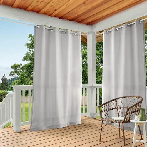 Miniatura 10 de TOWN & COUNTRY BASICS Cabana Cortinas Sólidas de Peso Pesado para Interiores y Exteriores, Opacidad de Filtrado de Luz con Ojales en la Parte Verde