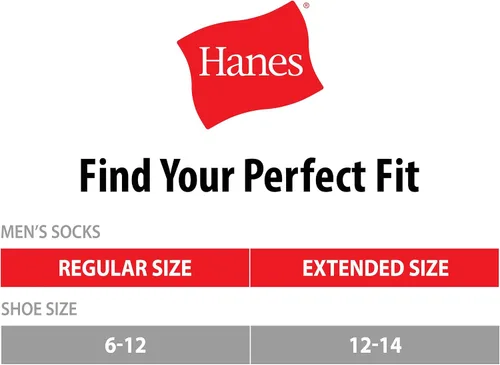 Miniatura 2 de Hanes Calcetines acolchados Max para hombre, absorben la humedad con control de olores, paquete múltiple