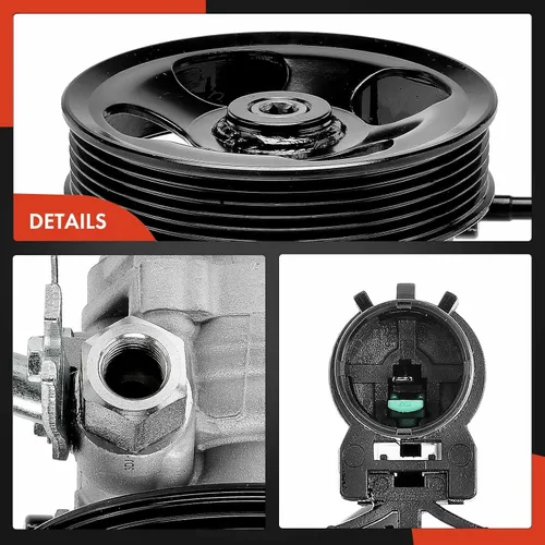 Miniatura 8 de A-Premium Bomba de dirección asistida con polea y sensor compatible con Hyundai Genesis Coupe 2013-2016, 3.8L, repuesto # 571002M400