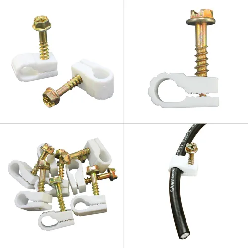 Miniatura 5 de STEREN Clips para Cable Coaxial - Soporte para Cables - Clips de Alambre - Clips de Revestimiento para Colgar - Soporte de Cable para Escritorio