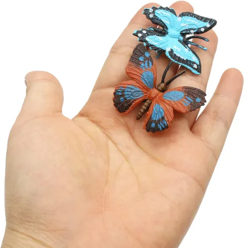 Miniatura 2 de SmilerSmile 12 figuras de acción de mariposa de plástico de mariposas, decoración de arte, extraíble, reutilizable, para decoración de pastel