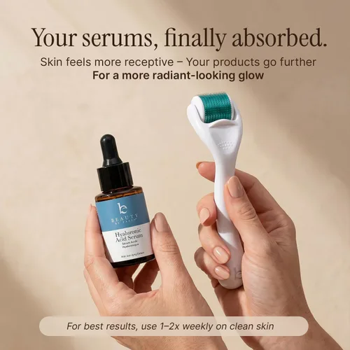 Miniatura 3 de Derma Roller para cuero cabelludo, barba y cara, rodillo de microagujas con microagujas de acero inoxidable 540 de 0.010 in, herramienta