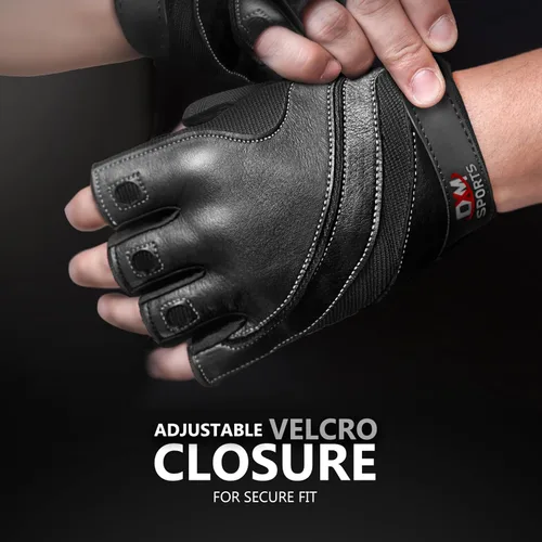 Miniatura 5 de DXM SPORTS Guantes de entrenamiento para hombres, guantes de levantamiento de pesas de gimnasio con soporte para muñeca, transpirables, guantes