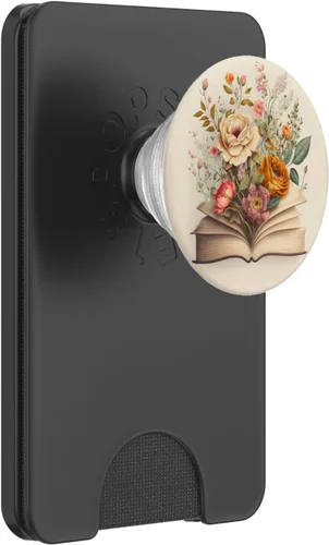 Miniatura 7 de Librarian Flowery Book Lover Bookish Floral Aesthetic PopSockets intercambiables PopGrip