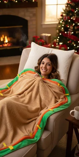 Miniatura 3 de Gilbins Manta de forro polar ultrasuave para acurrucarse, para descansar, fiestas de pijamas, regalos, camping y viajes en coche (manta de taco)