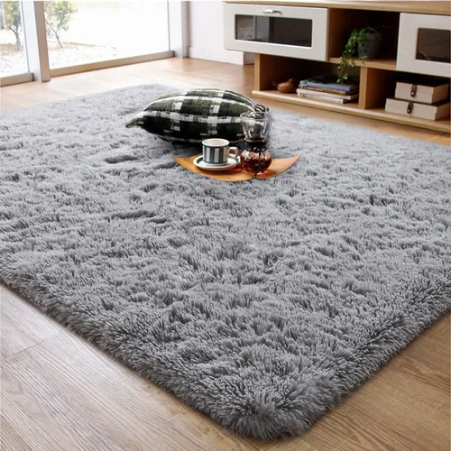 Miniatura 15 de Ompaa Alfombra esponjosa, alfombra mullida súper suave para dormitorio, sala de estar, alfombra grande de felpa de 6 x 9 pies, alfombra de pelo