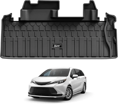 3W Alfombrilla de carga personalizada para Toyota Sienna 2021-2026, alfombrilla de maletero TPE para Sienna 7 asientos y 8 asientos, accesorios de