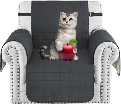 Miniatura 14 de MAXIJIN Fundas impermeables para sofá de 3 cojines, aptas para mascotas, fundas acolchadas para sofá de 69 pulgadas, lavables, protector de sofá