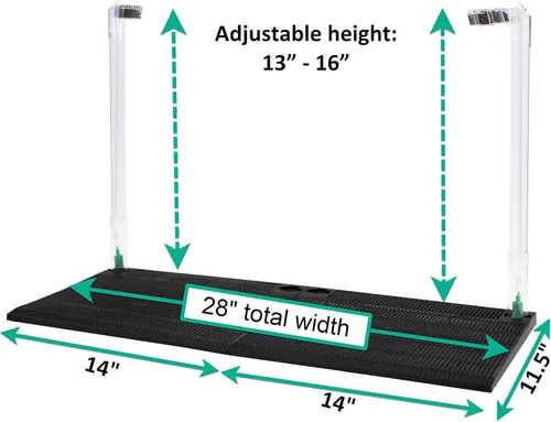 Miniatura 3 de Penn-Plax Filtro de acuario bajo grava para 20 (largo) - 29 galones – Dos placas de 14” x 11.1” – Sistema bajo grava para agua clara y limpia