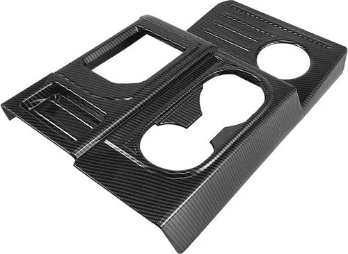 X AUTOHAUX Marco de cambio de marchas de la consola central del automóvil con patrón de fibra de carbono para Toyota Tundra 2014-2021