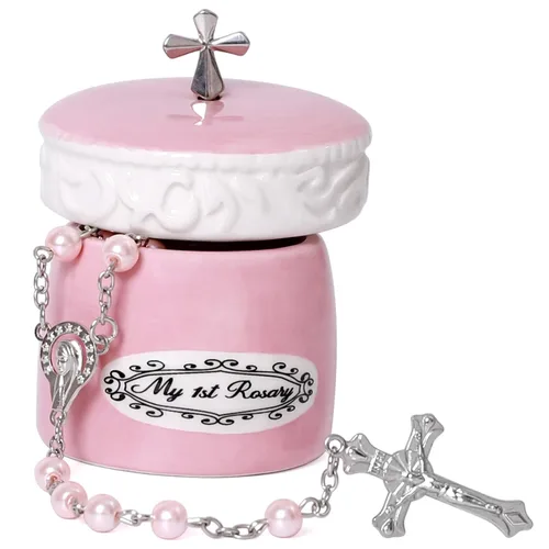 Miniatura 9 de Grandeco My First Rosary Cross for Boy - Caja de recuerdo y rosario, juego de regalo, color azul