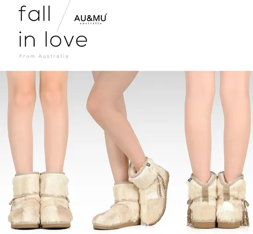 Miniatura 4 de AU&MU Womens Casual and Versatile Warm Simple Snow Boots