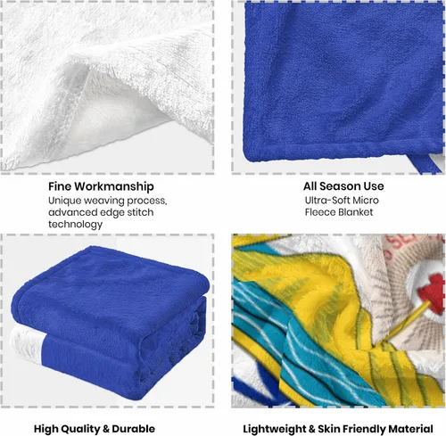 Miniatura 6 de Manta patriótica de franela azul suave de El Salvador, regalo para mujeres y hombres, manta mullida para sofá regazo, para interiores y exteriores