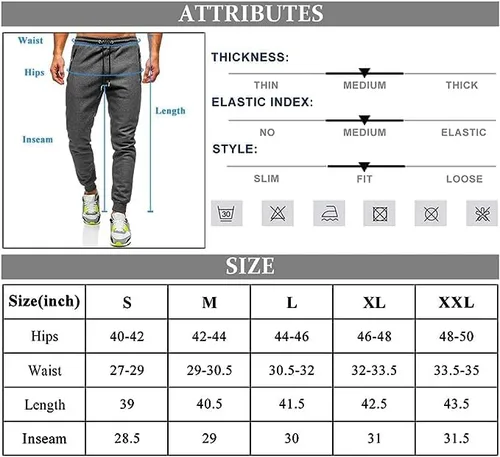 Miniatura 6 de Punwet Mens Jogging Casual Pants Joggers Sweatpants Active Athletic Workout Sweatpants for Men