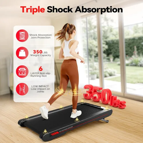 Miniatura 3 de Sperax Walking Treadmill Pad with APP, 3 in 1 Under Desk Treadmill, 400W Low Noise Walking Vibration Pad with Remote Control,Portable Treadmills for