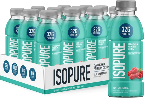 Miniatura 11 de Isopure Zero Carb 32g Proteína Clara Listo-para-Beber Transparente, Proteína de Suero Aislada, Té Verde, Paquete de 12 (El embalaje puede variar)