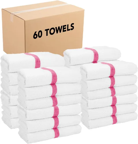 Miniatura 29 de Arkwright - Paquete de 6 toallas blancas de baño para gimnasio, 100 % algodón, suaves, de secado rápido, absorbentes del sudor, toallas de calidad