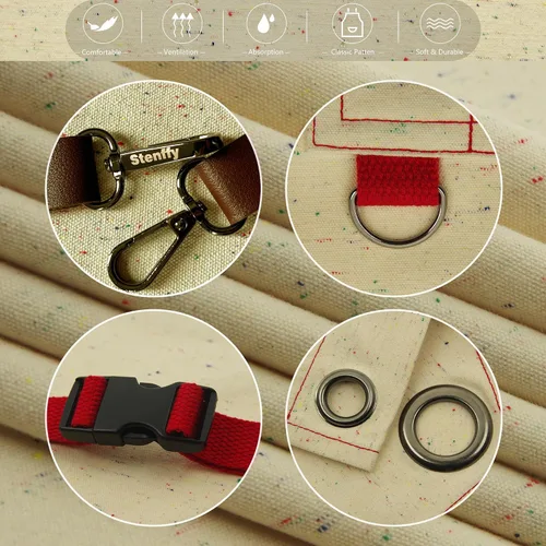 Miniatura 4 de Delantales de trabajo con múltiples bolsillos, lona impermeable para cocinar, pintar, manualidades, jardinería, tallas de M a XXL, manchas