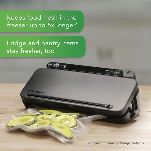Miniatura 2 de Máquina Selladora al Vacío FoodSaver con 4 Ajustes Incluyendo Pulso y Marinado con Bolsas Selladoras y Rollo, Selladora al Vacío Portátil