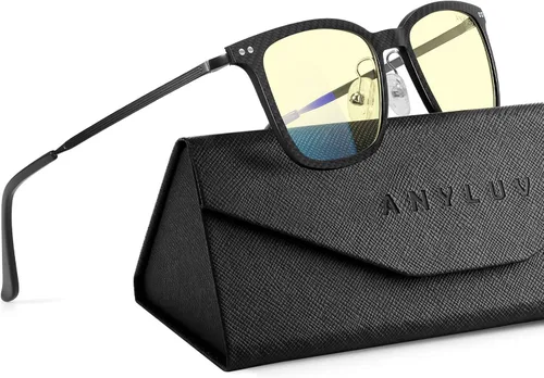 Miniatura 21 de ANYLUV Gafas de luz azul para hombre Gafas de bloqueo de luz azul: gafas ligeras de luz azul de fibra de carbono antifatiga regalo