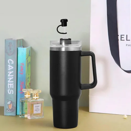 Miniatura 2 de Paquete de 6 popotes de silicona ajustables, reutilizables de grado alimenticio, compatibles con Stanley/Simple Modern/Yeti/Hydro Flask, ajuste