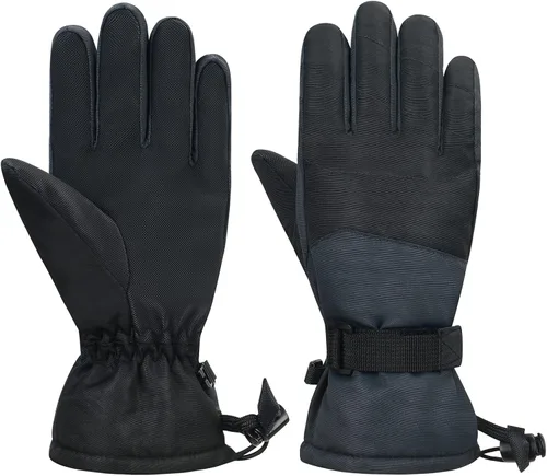 American Trends Guantes de nieve para niños, guantes de invierno impermeables, guantes de esquí para niños y niñas, clima frío, guantes de snowboard
