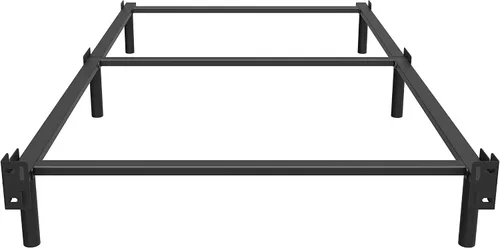 Miniatura 7 de EMODA Base de marco de cama individual XL de 7 pulgadas para somier y colchón, soporte de 7 patas, plataforma de metal resistente sin herramientas