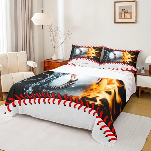 Miniatura 21 de Sábanas de baloncesto tamaño matrimonial con bolsillo profundo para niños, ropa de cama deportiva, juego de sábanas para atletas de baloncesto
