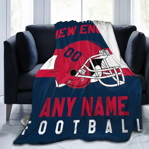 Miniatura 2 de SEAGGS Manta personalizada con diseño de ciudad de fútbol americano, decoración personalizada, manta impresa para añadir cualquier nombre y número