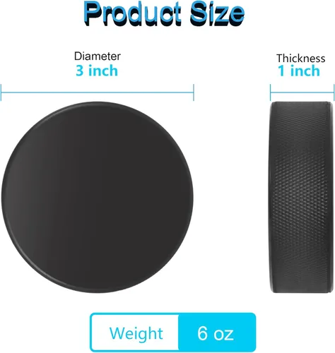 Miniatura 2 de AceFox Ice Hockey Pucks (1/4/6/25 Pcs Options) Negro