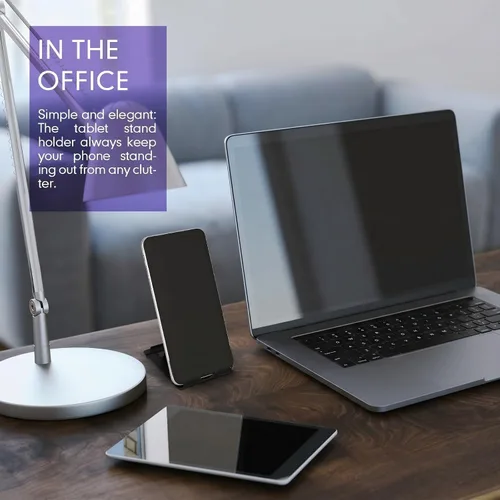 Miniatura 6 de Macarrie 24 soportes para teléfono celular, soporte universal plegable para tablet para escritorio, compatible con teléfonos inteligentes 13, 12, 11