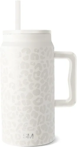 Miniatura 15 de Simple Modern - Vaso de 1,5 l con asa y tapa con pajita, botella de agua grande de acero inoxidable reutilizable con aislamiento, regalos para Rocío