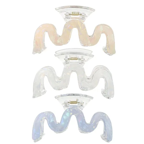 Miniatura 12 de Sinide - Pinzas de metal para el cabello de 3.5 pulgadas, pinzas grandes de acetato de celulosa, pinzas para cabello largo y grueso, accesorios