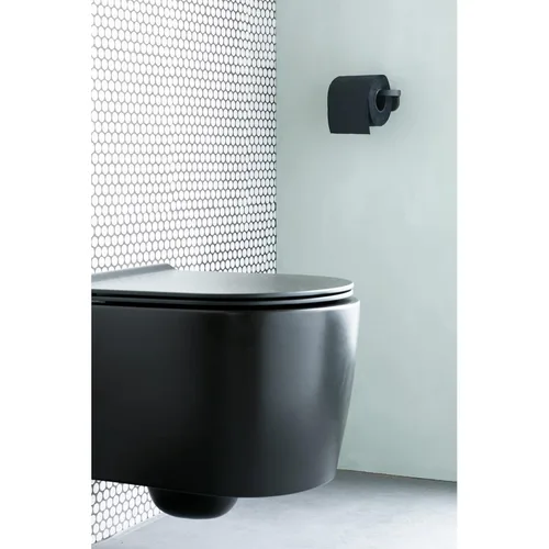 Miniatura 6 de Brabantia Mindset - Portarrollos de papel higiénico montado en la pared (gris infinito mineral) de apertura amplia, estante de pañuelos de baño