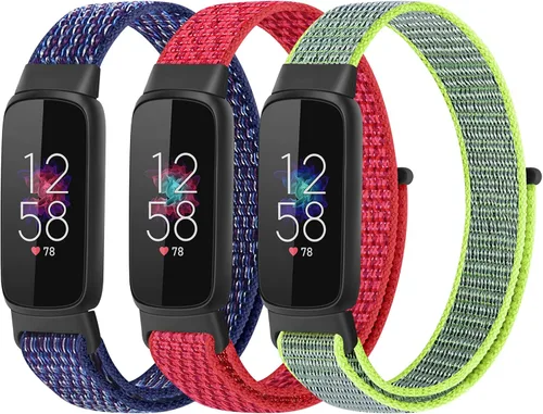 Miniatura 12 de Correas de nailon compatibles con correas Fitbit Luxe, correas deportivas de tela transpirable ajustable Solo Loop, pulsera de repuesto suave