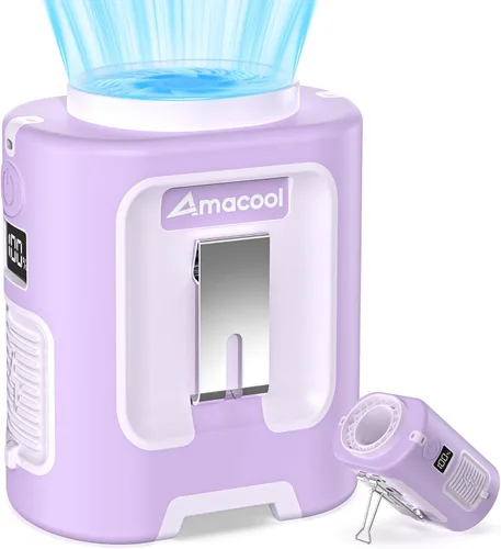 Miniatura 12 de AMACOOL Mini ventilador de cintura portátil con clip, 13,000 rpm, 4 velocidades, ventilador de cuello personal, hasta 24 horas de duración