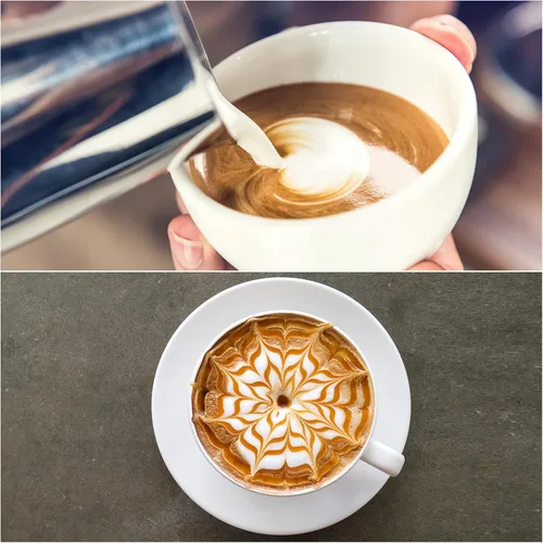 Miniatura 5 de uxcell Jarra de espuma de leche, taza de café de acero inoxidable de 12 oz/11.8 fl oz, jarra de espuma de leche con asa para el hogar, cafetería