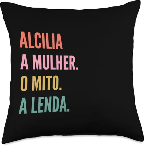 Miniatura 4 de Funny Portuguese First Name Design - Alcilia Throw Pillow