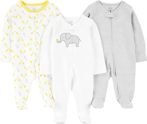 Simple Joys by Carter’s - Paquete de 3 pijamas Sleep and Play