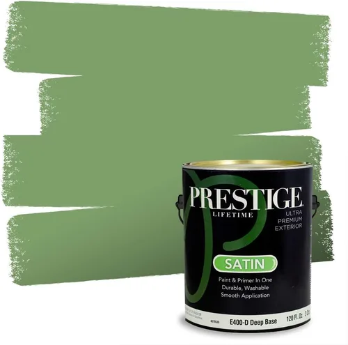 Miniatura 37 de PRESTIGE Pintura exterior e imprimación en uno, aloe, plano, 1 galón