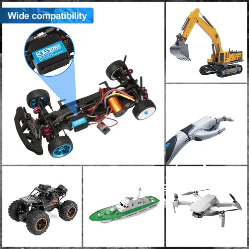 Miniatura 4 de Servo digital de alto par de torsión de 77.2 lbs, servo digital a prueba de agua, con servo bocina de servo 25T, compatible con 1/8, 1/10, 1/12 RC