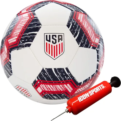 Miniatura 10 de Icon Sports Balón de fútbol oficial de la Federación de Fútbol de USA83BL-Blanco