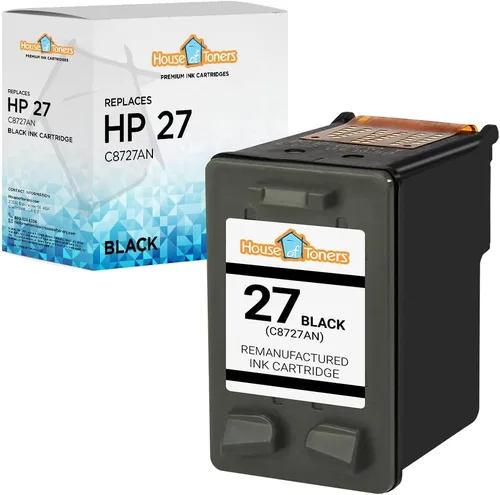 Houseoftoners Cartucho de tinta remanufacturado de repuesto para HP 27 negro C8727AN PSC 1100 1310 1311 1312 1315 1315 1315v 1315xi 1317 1318 6105