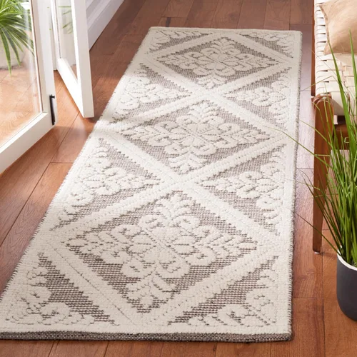 Miniatura 44 de SAFAVIEH Vermont Collection - Alfombra decorativa de 2 pies 3 pulgadas x 4 pies, color marfil, lana hecha a mano, ideal para zonas de alto tráfico