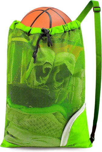 Miniatura 15 de Mochila con cordón BeeGreen para hombres y mujeres, atlética para gimnasio, deportes, entrenamiento, playa, natación, Azul marino, X-Grande