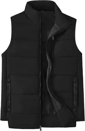 Miniatura 31 de XinYangNi Chaleco de invierno con forro polar para hombre, chaqueta de burbujas cálida e informal