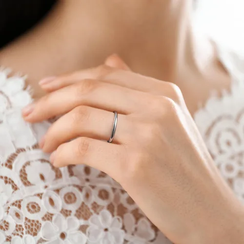 Miniatura 51 de King Will Alianza de boda de carburo de tungsteno para hombres y mujeres, anillos de promesa para parejas abovedados de alto pulido